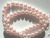 16 inch strand of 8mm Light Pink Glass Pearls 